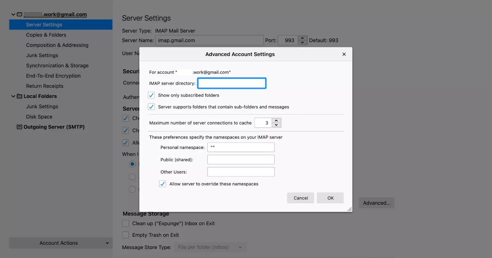 Configuration Dialog