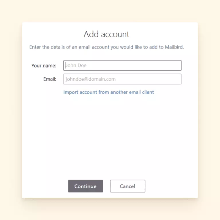 Add account in microsoft outlook.