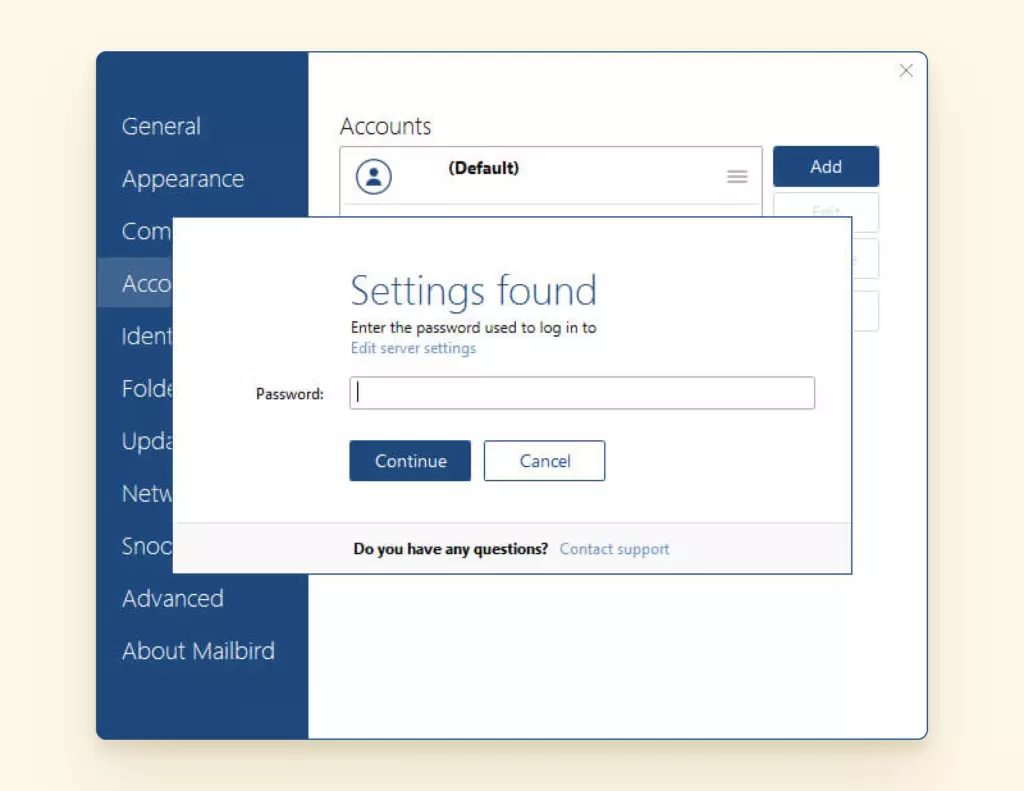 Frontier mail compose window for sending new emails