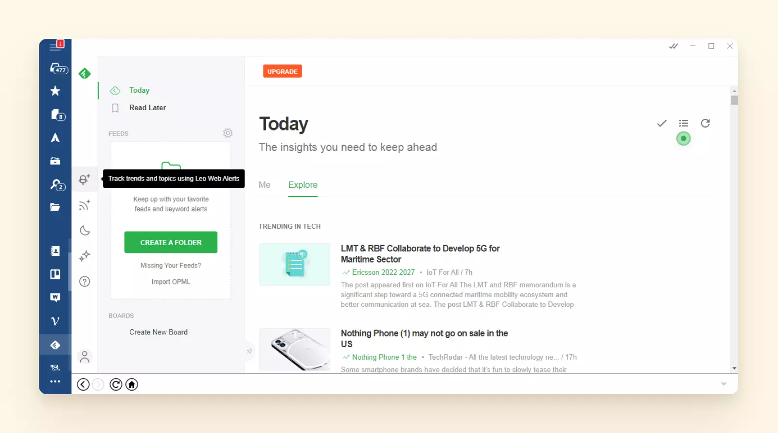 Using Feedly in Mailbird