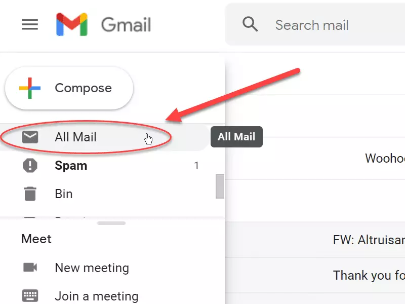 Where are archived emails in Gmail