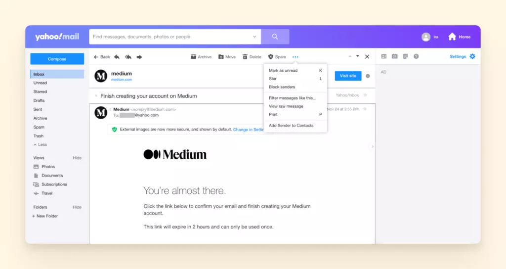 Whitelist an Email Sender or a Domain in Yahoo! Mail