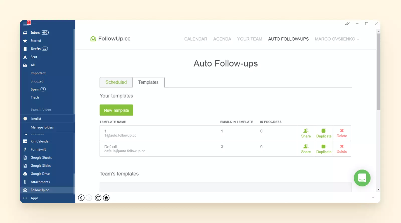 Setting up auto followups in Mailbird