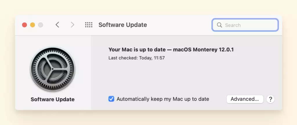 macOS software update