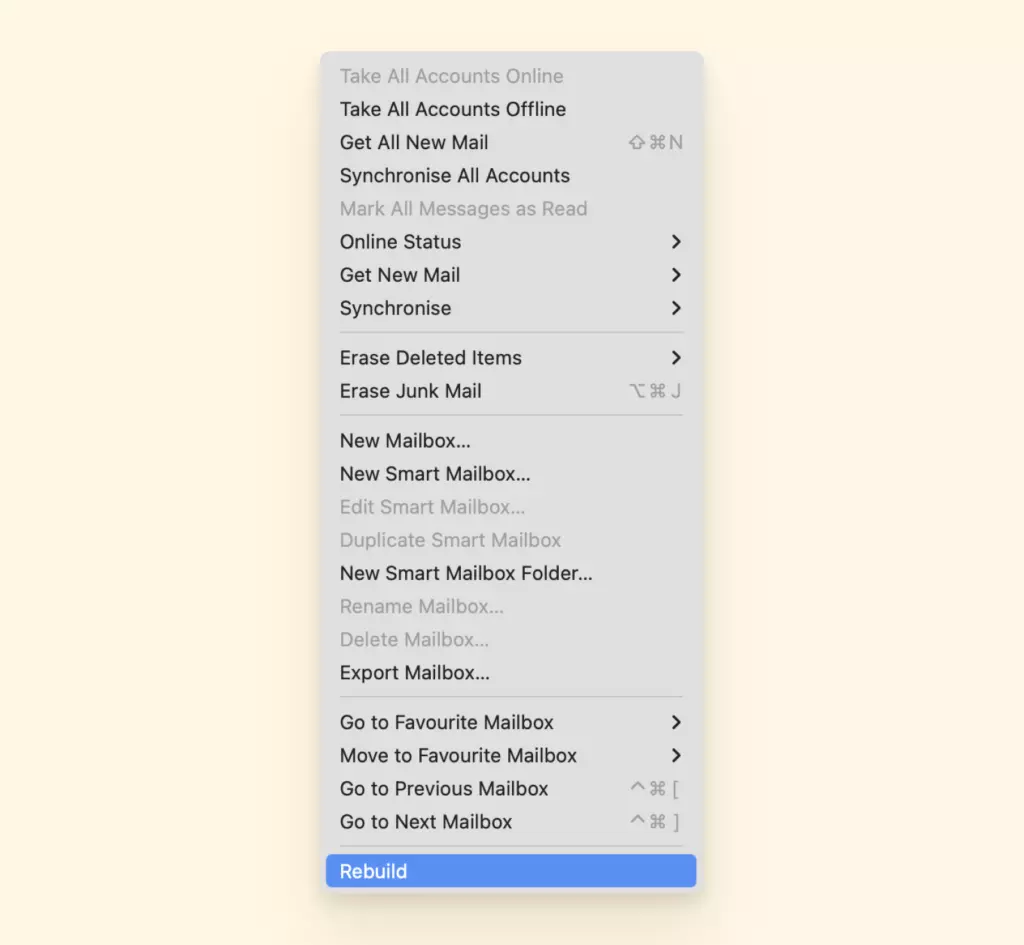 How to rebuild your Mac mailbox