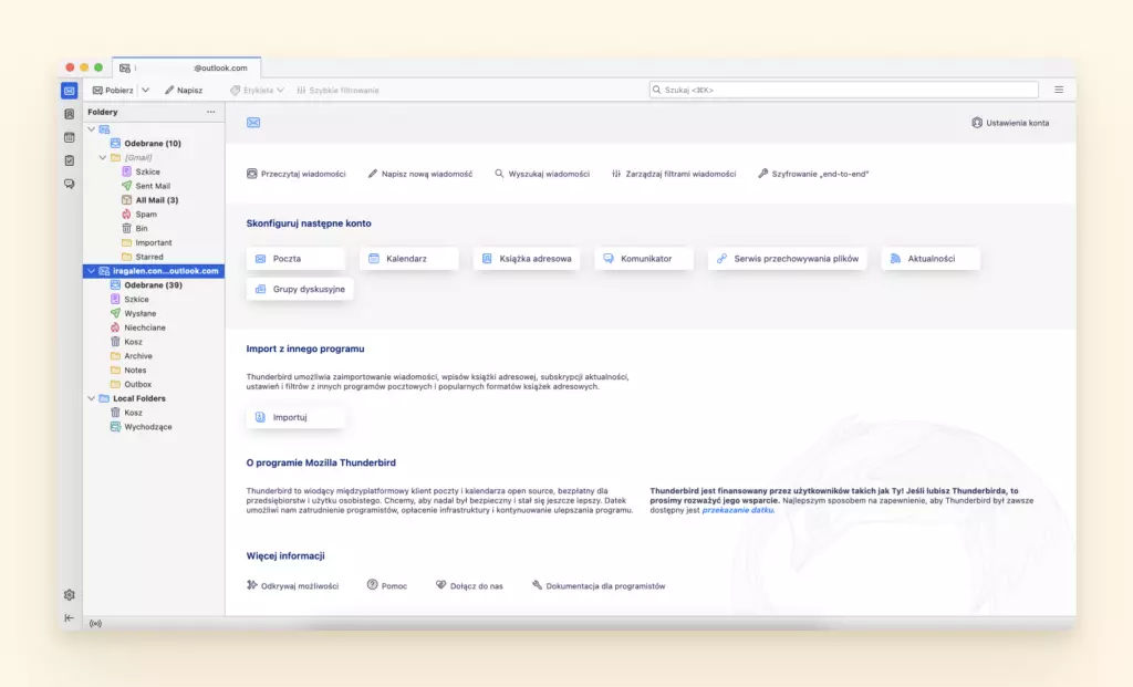 Thunderbird darmowa alternatywa dla Outlook