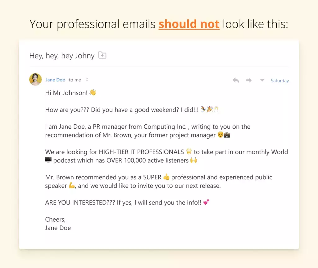 What your emails shouldn't look like