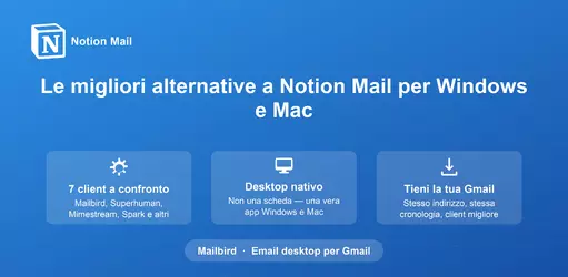 Migliori alternative a Notion Mail per Windows e Mac nel 2026: Guida Completa