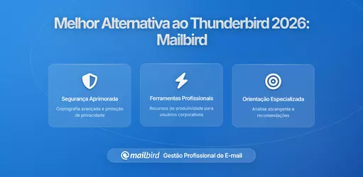 Melhor Alternativa ao Thunderbird para Windows em 2026: Por que o Mailbird Resolve Seus Desafios de Gestão de Email