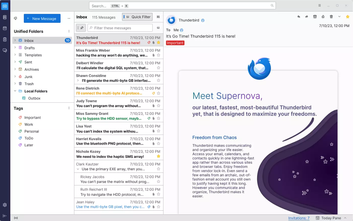 Claws mail alternatives - Mozilla Thunderbird