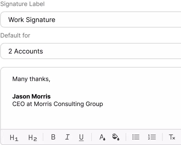 Signatures