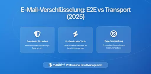 Wie Sie Ihre E-Mail sichern: Der vollständige Leitfaden zu Ende-zu-Ende-Verschlüsselung vs. Transportverschlüsselung