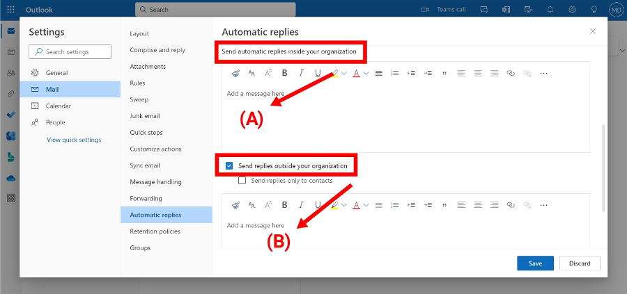 outlook Options