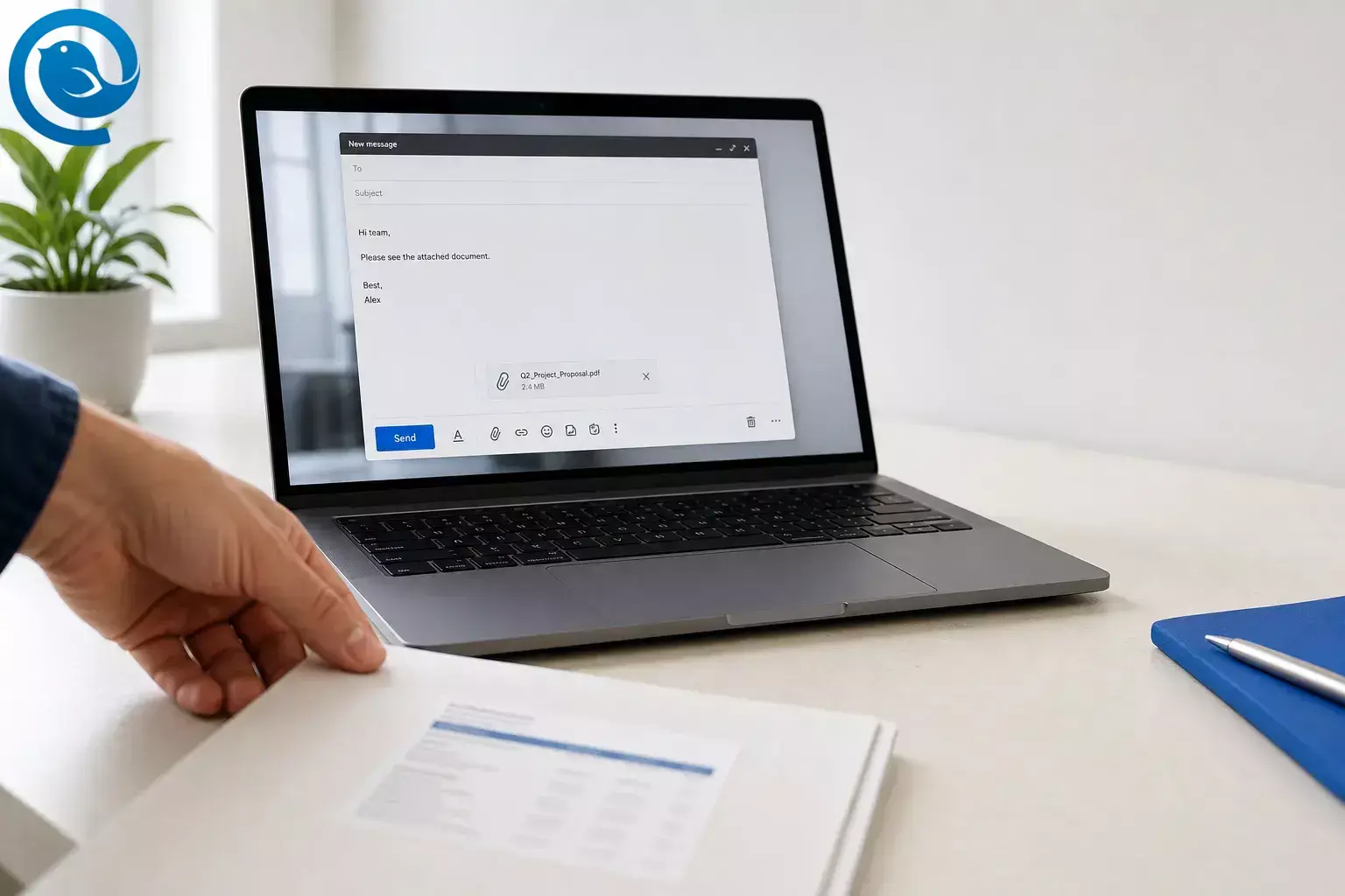 Cómo Escribir un Correo Electrónico con un Archivo Adjunto