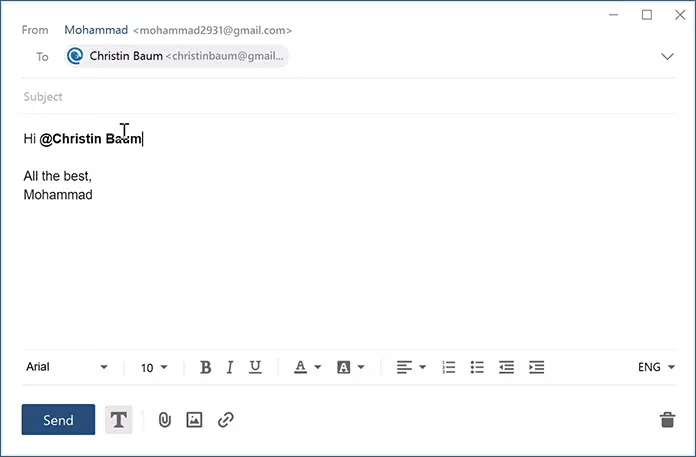 Mailbird email client tagging feature