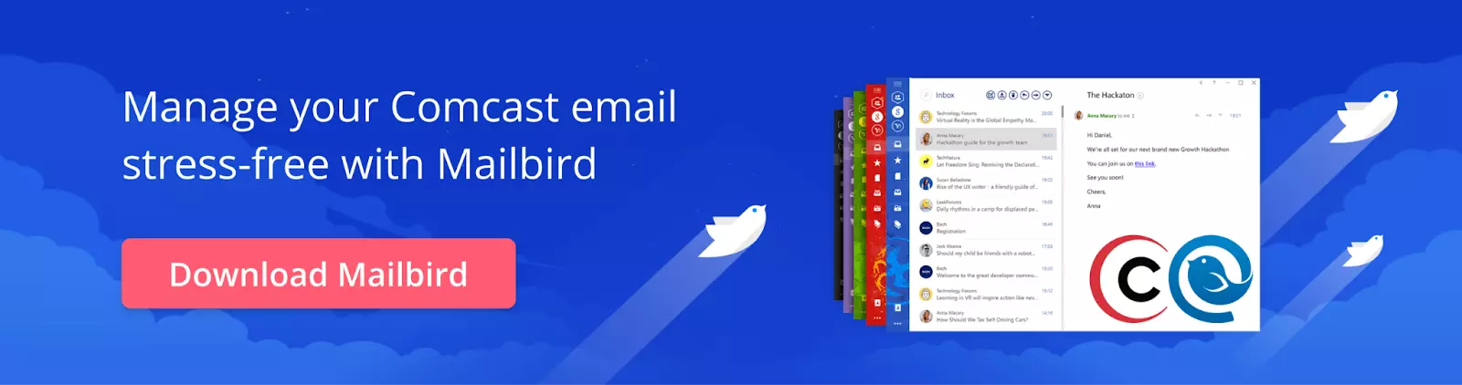 Manage your Comcast email stress-free with Mailbird
