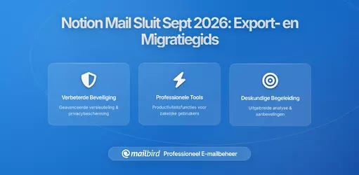 Notion Mail sluit in september 2026: Complete gegevens export gids en Mailbird migratiepad