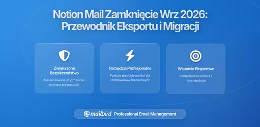 Zamknięcie Notion Mail we wrześniu 2026: Kompletny przewodnik eksportu danych i migracji do Mailbird