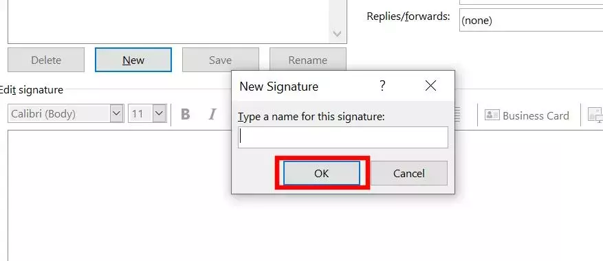 click ok to finish