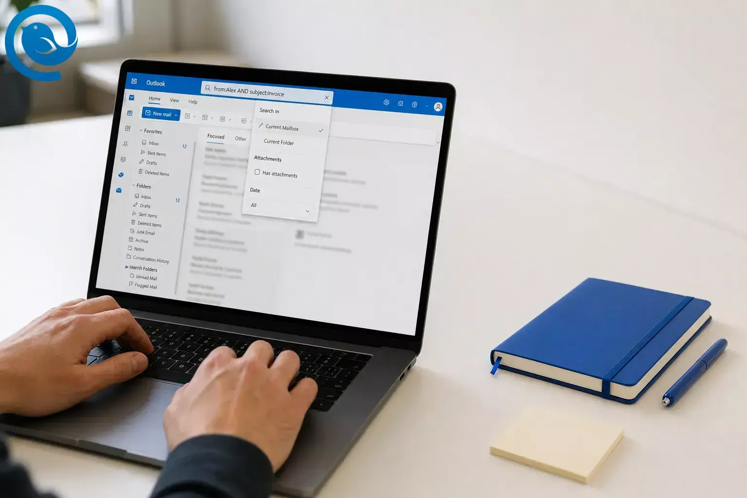 Buscar palabras clave en correos de Outlook