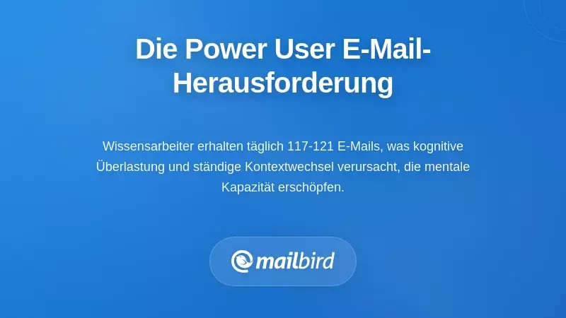 Fachkraft, die von der hohen Anzahl t&auml;glicher E-Mails im Posteingang &uuml;berw&auml;ltigt ist