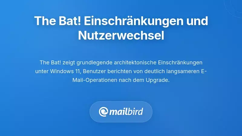 Verstehen der The Bat! Einschränkungen, die die Nutzer-Migration antreiben
