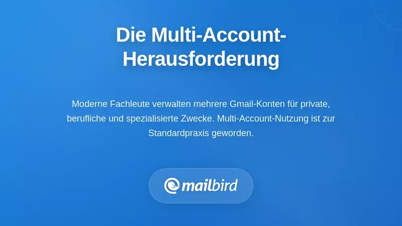 Professioneller, der mehrere Gmail-Konten mit einer einheitlichen Posteingangsoberfl&auml;che verwaltet