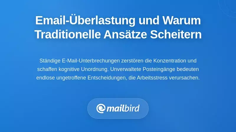 Verstehen des Problems der E-Mail-Überflutung und warum traditionelle Ansätze versagen