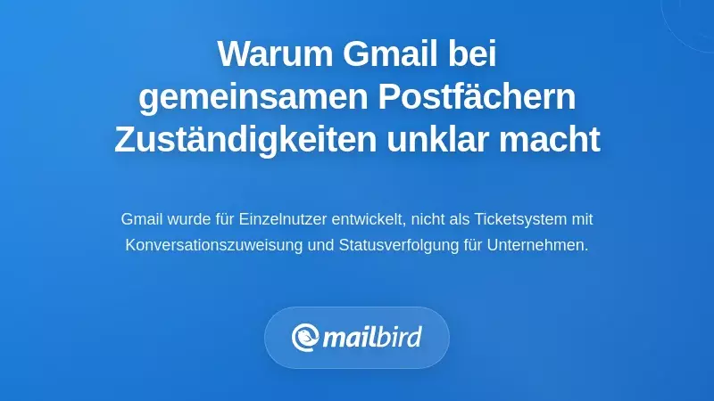 Warum die Muster gemeinsamer Postf&auml;cher bei Gmail Eigentumsunklarheiten schaffen