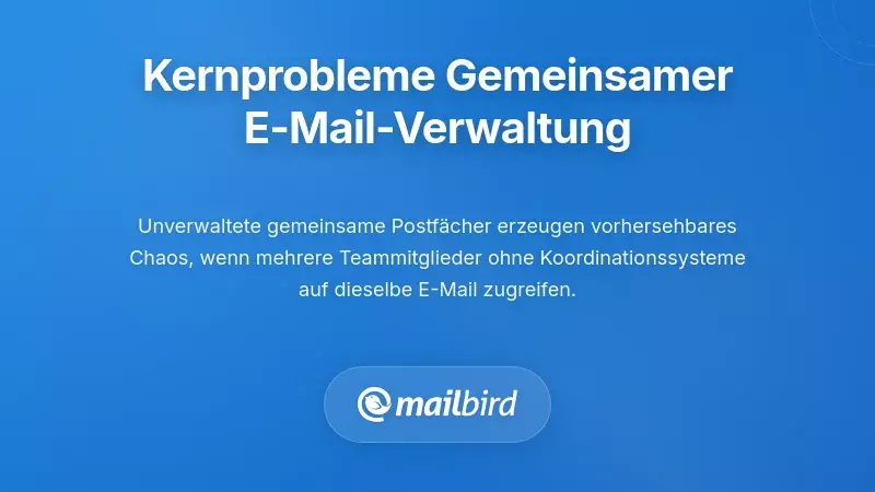 Die Kernprobleme bei der Verwaltung gemeinsamer E-Mail-Postf&auml;cher verstehen