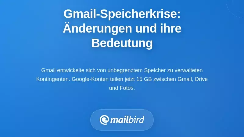 Verst&auml;ndnis der Gmail Speicherkrise: Was sich ge&auml;ndert hat und warum es wichtig ist