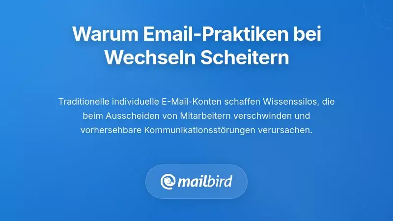 Verstehen, warum traditionelle E-Mail-Praktiken bei &Uuml;berg&auml;ngen scheitern