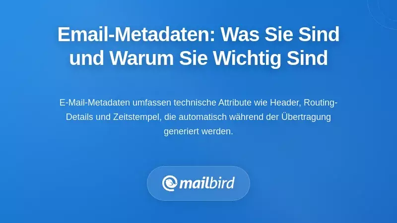 Verstehen von E-Mail-Metadaten: Was sie sind und warum sie wichtig sind