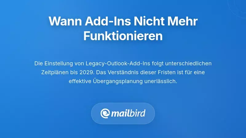 Den Zeitrahmen verstehen: Wann Ihre Add-Ins nicht mehr funktionieren