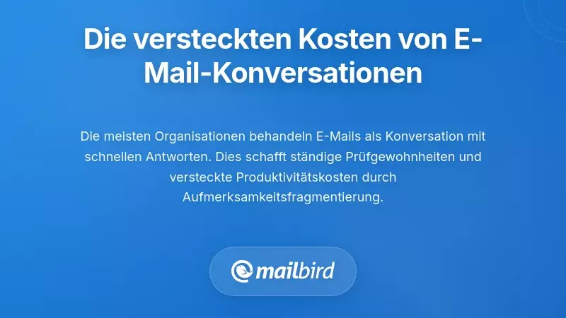 Berufstätiger überfordert durch ständige E-Mail-Benachrichtigungen und Konversations-E-Mail-Kultur