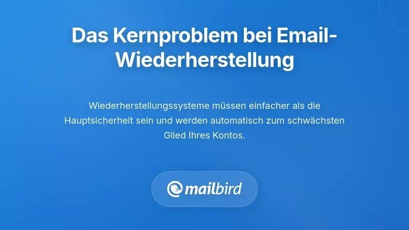Das grundlegende Problem mit E-Mail-Wiederherstellungssystemen
