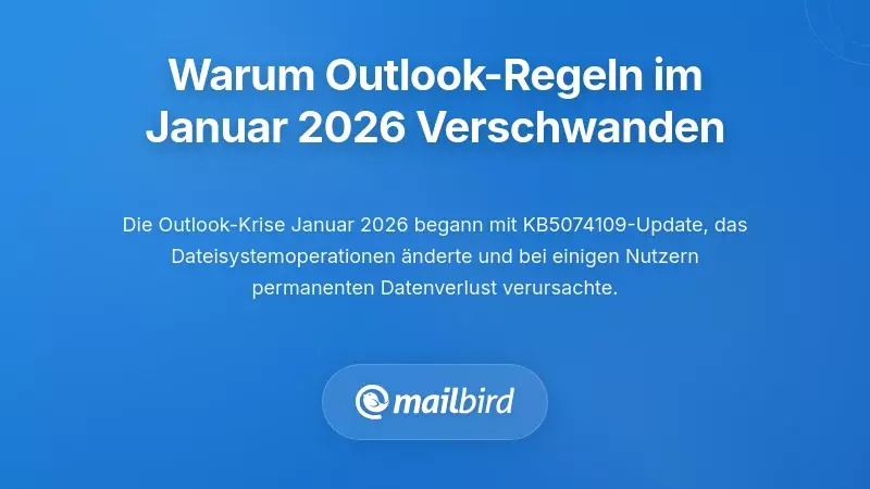 Was tatsächlich dazu führte, dass Outlook E-Mail-Regeln im Januar 2026 verschwanden