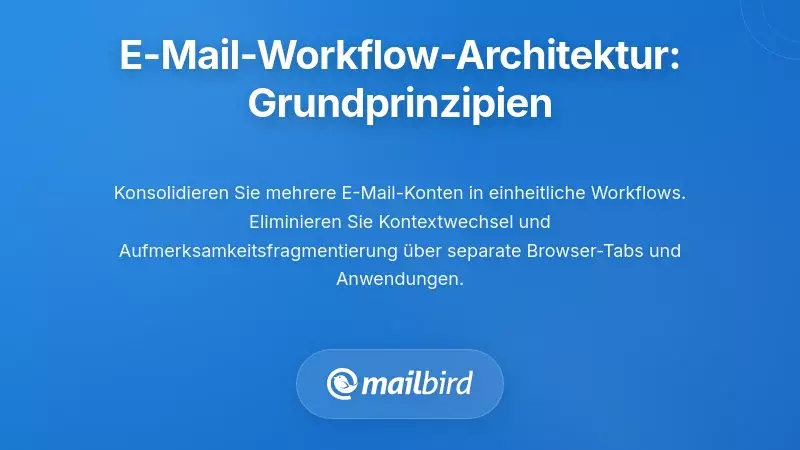 Verstehen der Architektur von E-Mail-Workflows: Grundprinzipien