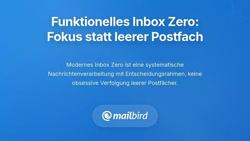 Das funktionale Inbox Zero verstehen: Es geht um Aufmerksamkeit, nicht um leere Posteingänge