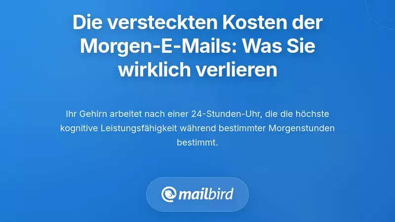 Die versteckten Kosten der Morgen-E-Mail: Verstehen, was Sie wirklich verlieren