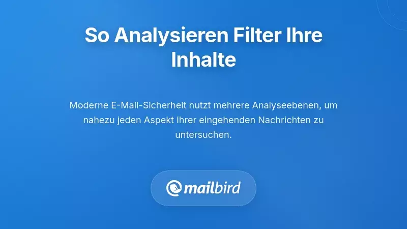 Diagramm, das zeigt, wie E-Mail-Filter Inhalte analysieren und nach sensiblen Schl&uuml;sselw&ouml;rtern in Gmail und Outlook suchen