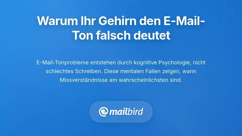 Gehirn verarbeitet den E-Mail-Ton und zeigt kognitive Verzerrung in der Kommunikation am Arbeitsplatz