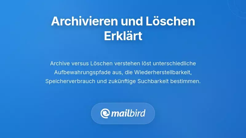 Verstehen, was Archivieren und Löschen tatsächlich bedeuten