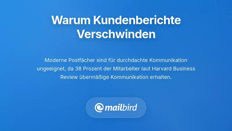 Überforderter Posteingang zeigt vergrabene Kundenberichte unter Hunderten ungelesener E-Mails