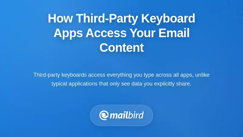 How Third-Party Keyboard Apps Access Your Email Content