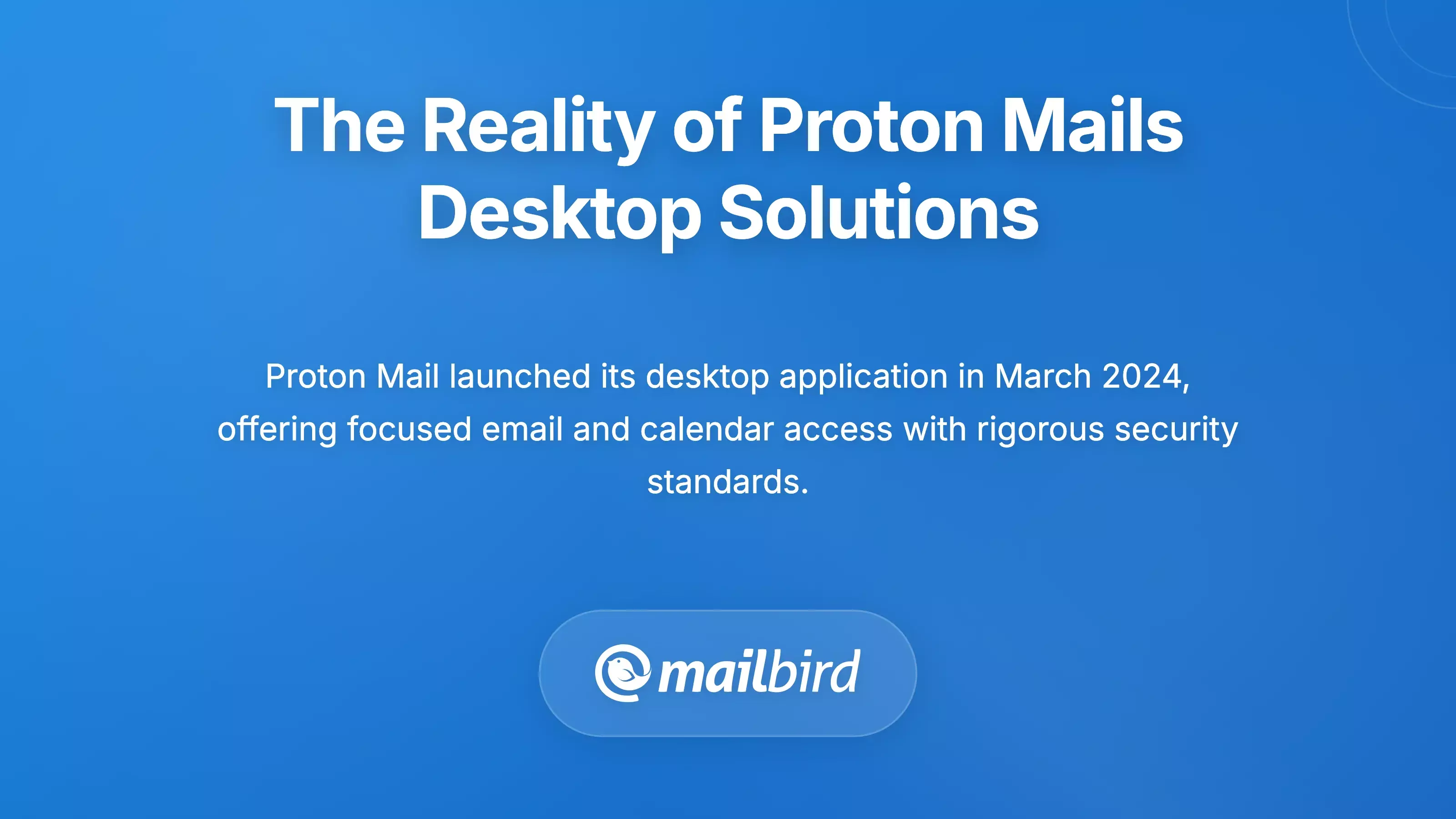 Proton Mail desktop application interface on Mac showing email management features and user interface design