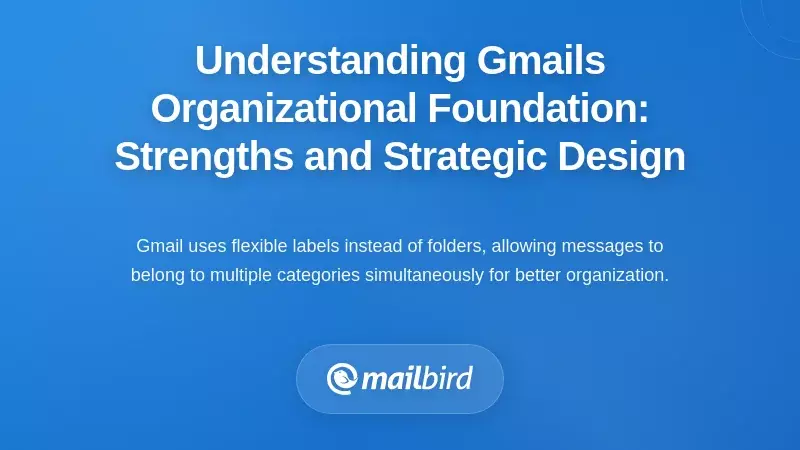 Understanding Gmail's Organizational Foundation: Strengths and Strategic Design