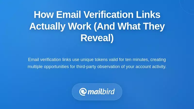 How Email Verification Links Actually Work (And What They Reveal)