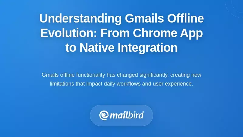 Understanding Gmail's Offline Evolution: From Chrome App to Native Integration