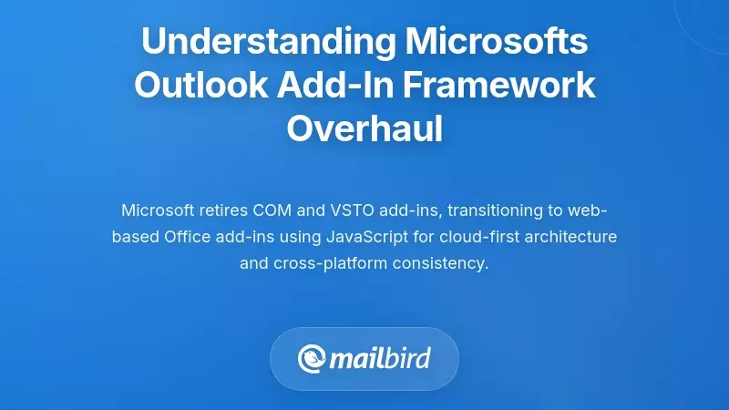 Understanding Microsoft's Outlook Add-In Framework Overhaul
